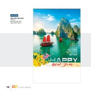 Lịch Bloc 2027 VL Mẫu VLLT03 - Cảnh Đẹp Việt Nam (40 x 63cm) Quà Tết Công Nhân Viên Chiết Khấu Cao in logo doanh nghiệp quà tặng Tết tại Quà Tặng Công Nhân