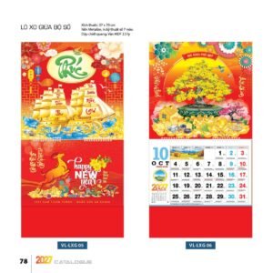 Lịch Treo Tường Lò Xo 2027 VL Mẫu VLLXG05 (37 x 70cm) Quà Tết Công Nhân Viên Chiết Khấu Cao in logo doanh nghiệp quà tặng Tết tại Quà Tặng Công Nhân
