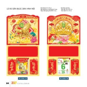 Lịch Treo Tường Lò Xo 2027 VL Mẫu VLLXG18 (37 x 70cm) Quà Tết Công Nhân Viên Chiết Khấu Cao in logo doanh nghiệp quà tặng Tết tại Quà Tặng Công Nhân