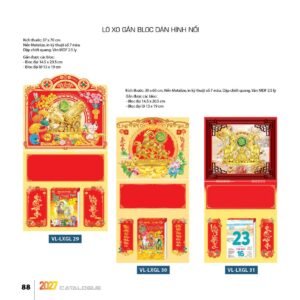 Lịch Treo Tường Lò Xo 2027 VL Mẫu VLLXG29 (37 x 70cm) Quà Tết Công Nhân Viên Chiết Khấu Cao in logo doanh nghiệp quà tặng Tết tại Quà Tặng Công Nhân